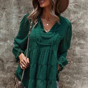 Emerald Green prairie Women's Top